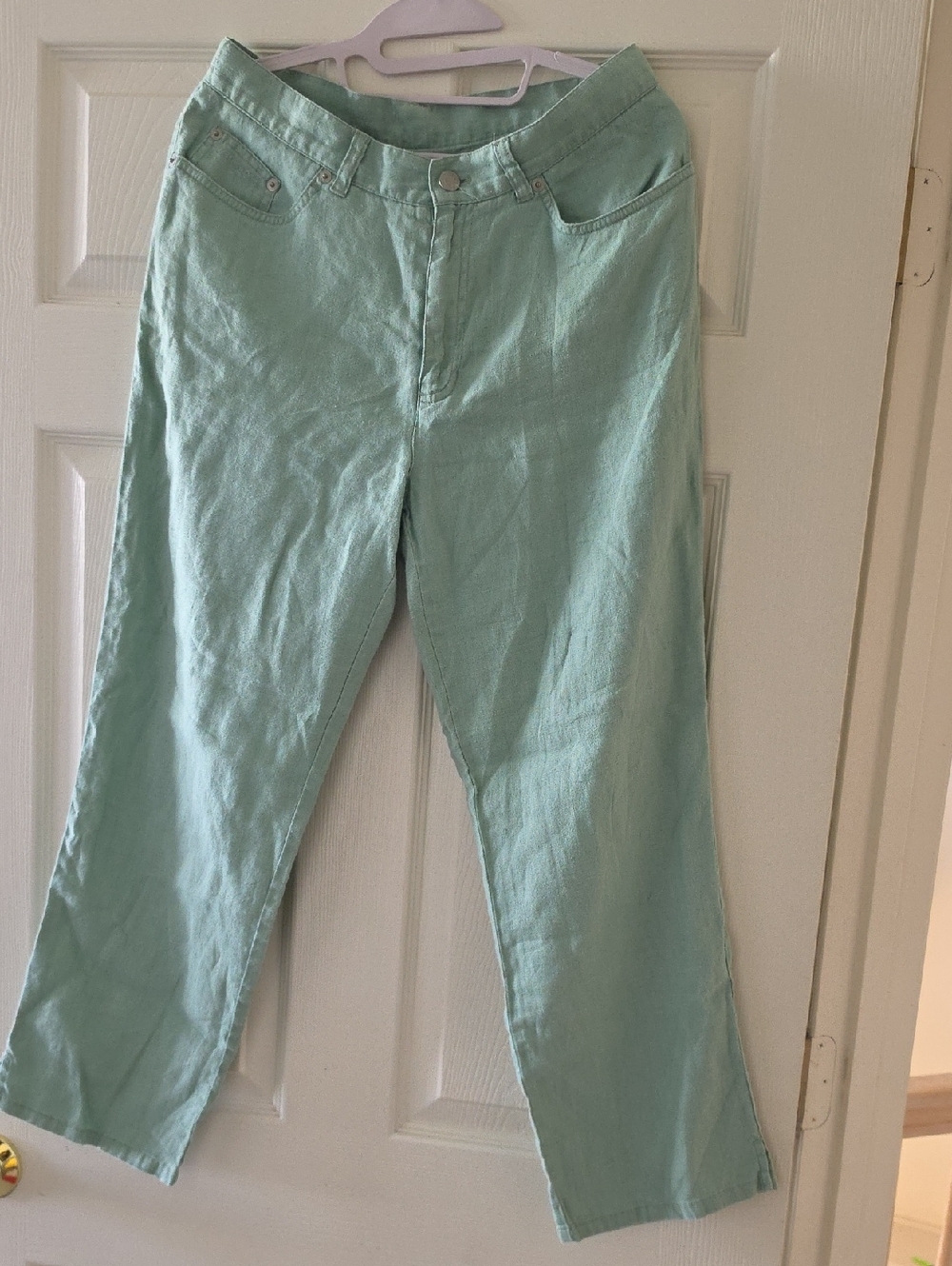 Ralph Lauren Light Mint Women's Linen - Casual Straight Leg